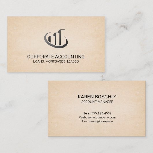 Achtergrond papierstructuur visitekaartje (Voorkant / Achterkant)