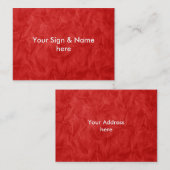 Achtergrond PAPIERTEXTURE - vies rood Visitekaartje (Voorkant / Achterkant)