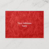 Achtergrond PAPIERTEXTURE - vies rood Visitekaartje (Achterkant)