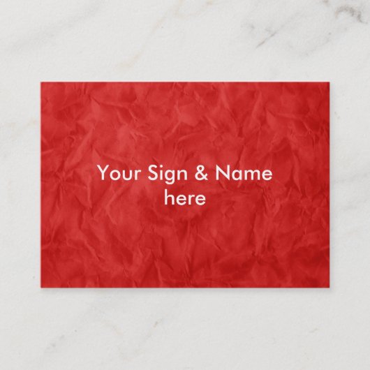 Achtergrond PAPIERTEXTURE - vies rood Visitekaartje (Voorkant)