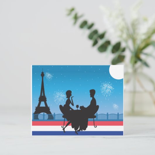 Achtergrond Parijs Briefkaart (Staand voorkant)