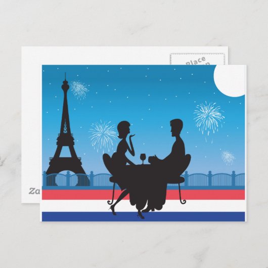 Achtergrond Parijs Briefkaart (Voorkant / Achterkant)