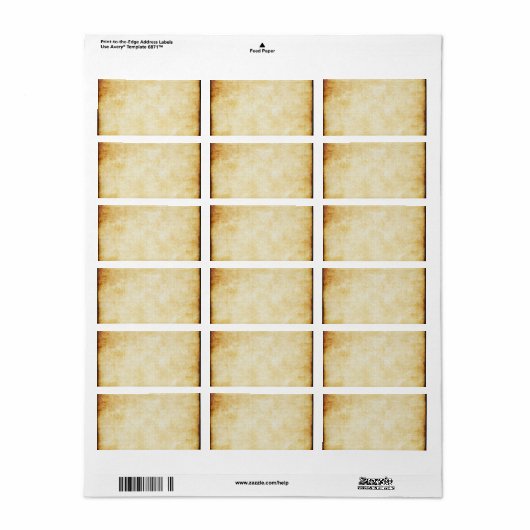 Achtergrond | Parketpapier Etiket (Full Sheet)