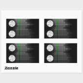 Achtergrond partij rechthoekige sticker (Vel)