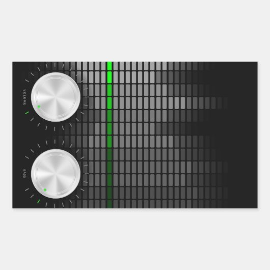 Achtergrond partij rechthoekige sticker (Voorkant)