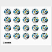 Achtergrond partij ronde sticker (Vel)