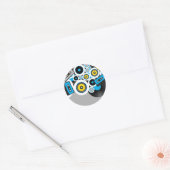 Achtergrond partij ronde sticker (Envelop)