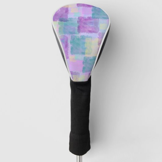 Achtergrond Pastelkleurig Scrapbookpapier Golfheadcover (Voorkant)