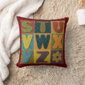 Achtergrond patchwork met alfabet Pattern Kussen (Deken)