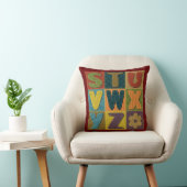 Achtergrond patchwork met alfabet Pattern Kussen (Stoel)