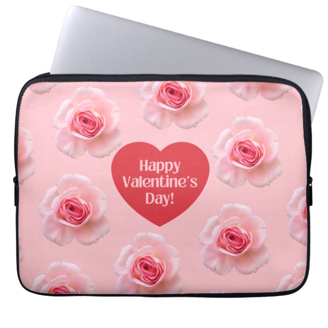 Achtergrond patroonHappy Valentijn 2023 Laptop Sleeve (Voorkant)