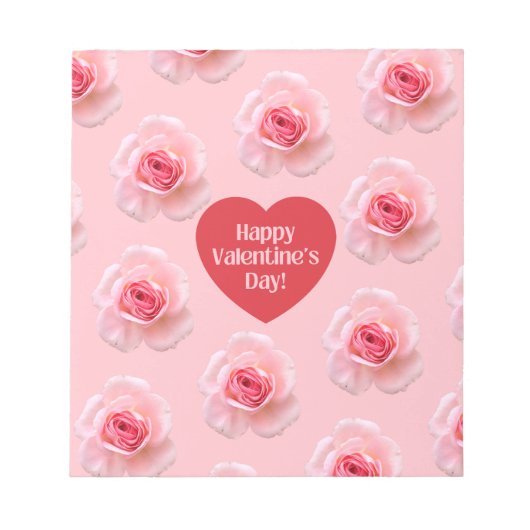 Achtergrond patroonHappy Valentijn 2023 Notitieblok (Voorkant)
