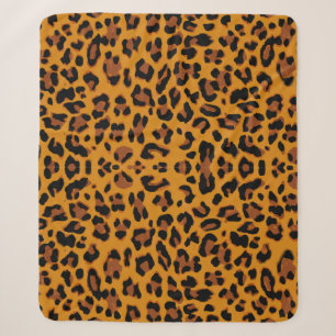 Achtergrond patroonleopard sherpa deken