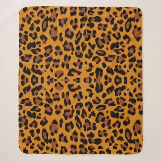 Achtergrond patroonleopard sherpa deken (Voorkant)