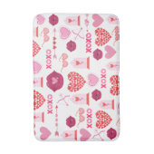 Achtergrond patroonValentijn 2023 met hart Badmat (Voorkant Verticaal)