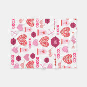 Achtergrond patroonValentijn 2023 met hart Fleece Deken (Voorkant (Horizontaal))