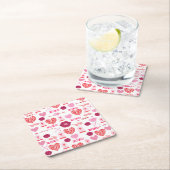 Achtergrond patroonValentijn 2023 met hart Kartonnen Onderzetters (Insitu)