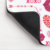 Achtergrond patroonValentijn 2023 met hart Muismat (Hoek)