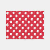 Achtergrond patroonValentijn met hartenliefde Fleece Deken (Voorkant (Horizontaal))