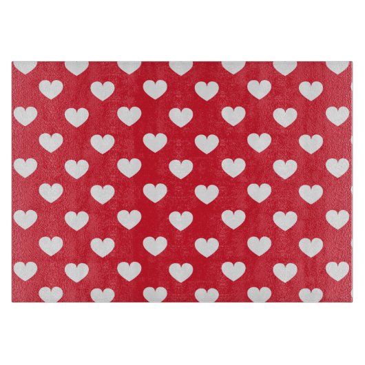 Achtergrond patroonValentijn met hartenliefde Snijplank (Voorkant)