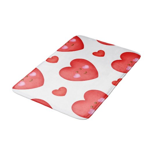 Achtergrond patroonValentijn met hartliefde Badmat (Gekanteld)