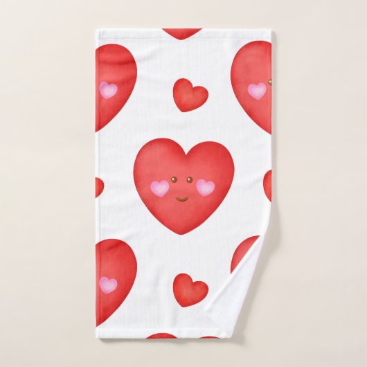 Achtergrond patroonValentijn met hartliefde Handdoek (Handdoek)