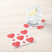 Achtergrond patroonValentijn met hartliefde Kartonnen Onderzetters (Insitu)
