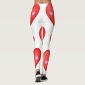 Achtergrond patroonValentijn met hartliefde Leggings (Achterkant)