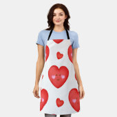 Achtergrond patroonValentijn met hartliefde Schort (Gedragen)