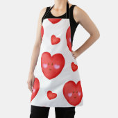 Achtergrond patroonValentijn met hartliefde Schort (Insitu)