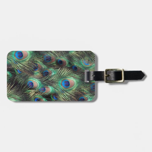 Achtergrond Peacock-doether Bagagelabel (Voorkant horizontaal)