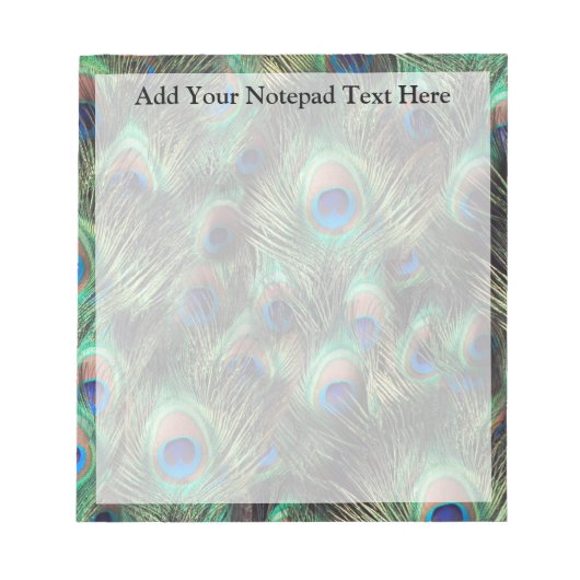 Achtergrond Peacock-doether Notitieblok (Voorkant)