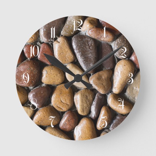 Achtergrond Pebbles Ronde Klok (Voorkant)