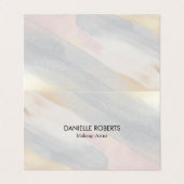 Achtergrond penseelkleuren afbreken visitekaartje (Buitenkant ongevouwen)