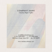 Achtergrond penseelkleuren afbreken visitekaartje (Binnenkant ongevouwen)