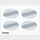 Achtergrond penseelvenster Silver Ovale Sticker (Vel)