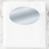Achtergrond penseelvenster Silver Ovale Sticker (Tas)