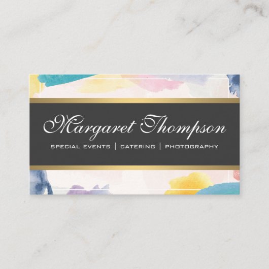 Achtergrond penseelverf visitekaartje (Voorkant)