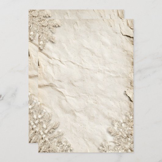 achtergrond perkamentuitnodiging kaart (Voorkant / Achterkant)