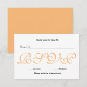 Achtergrond Perzik - RSVP Ontvangst Reactiekaart Kaartje (Voorkant / Achterkant)