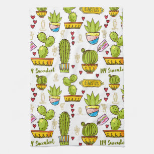 Achtergrond plant Cactus Theedoek