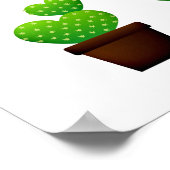 Achtergrond planten Cactus Poster (Hoek)