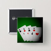 Achtergrond poker vierkante button 5,1 cm (Voorkant /achterkant)