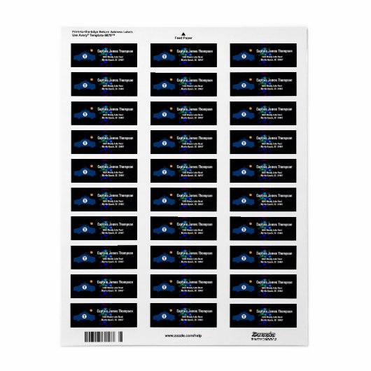 Achtergrond politieauto en licht etiket (Full Sheet)