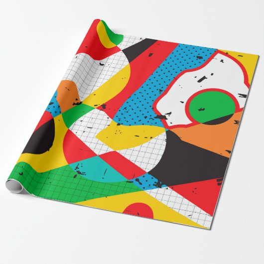achtergrond pop cadeaupapier (Uitgerold)