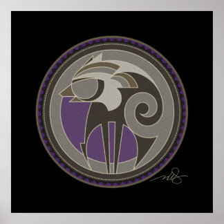 Achtergrond Poster Wolf