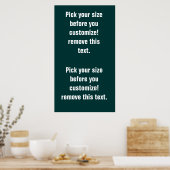 Achtergrond posters spaties groot tot klein Zie Op (Keuken)