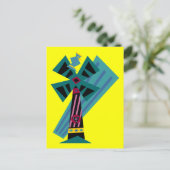 Achtergrond postmodern palm Bird Sans Briefkaart (Staand voorkant)