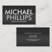 Achtergrond professionele vetgedrukte tekst grijs visitekaartje (Voorkant / Achterkant)