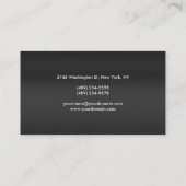 Achtergrond professionele vetgedrukte tekst grijs visitekaartje (Achterkant)
